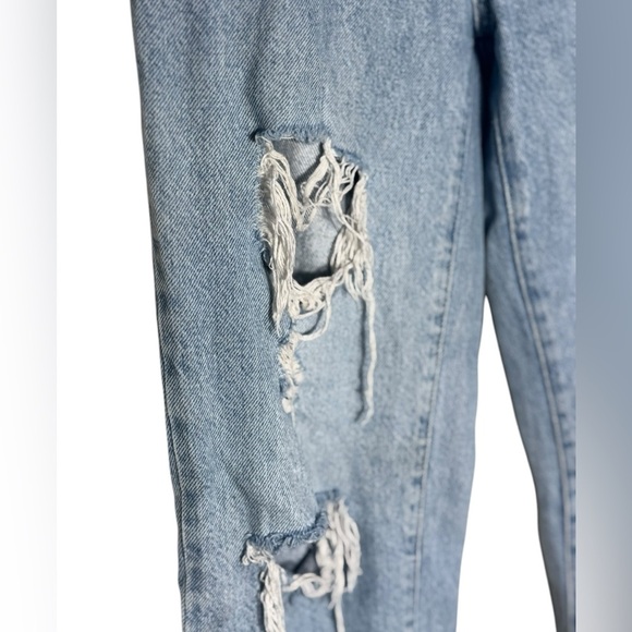 Pacsun Straight Leg Jeans‎ Size 28 High Rise Button Fly Distressed Light Wash - Picture 6 of 11